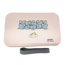 cinemacollection/ねずみのANDY お弁当箱 １段スクエアランチボックス600 ピンク アンディ ロータスウイング プレゼント キャラクター グッズ /506100659