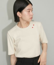 ADAM ET ROPE'(アダム　エ　ロペ)/【WEB限定・洗える】ハートTシャツ/キナリ（16）