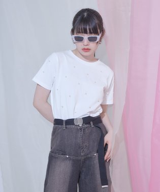 miette/パールシルバーコンパクトTシャツ/506102114