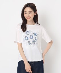 CORDIER(ＣＯＲＤＩＥＲ)/花柄プリントロゴTシャツ/ブラックシルバー（109）