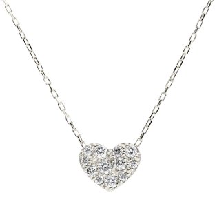 JEWELRY SELECTION/[ララクリスティー] LARA Christie ハート パヴェ ネックレス ダイヤモンド 0.1ct プラチナ PT900 lp71－0006－pt/506102237