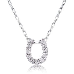 JEWELRY SELECTION/[ララクリスティー] LARA Christie ダイヤモンド ホースシュー ネックレス 11石 計0.1ct PT900 プラチナ lp71－0011－pt/506102241