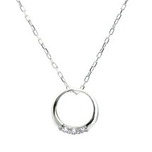 JEWELRY SELECTION/[ララクリスティー] LARA Christie ネックレス ダイヤモンド サークル 3石 計0.05ct PT900 プラチナ lp71－0015－pt/506102243