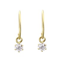 JEWELRY SELECTION/[ララクリスティー] LARA Christie K18 ダイヤモンド 計0.1ct フックピアス レディース 18金ゴールド le71－0002－yg/506102248