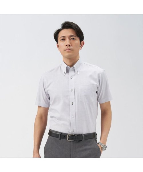 TOKYO SHIRTS(TOKYO SHIRTS)/ボタンダウン 半袖 形態安定 ワイシャツ/ピンク・レッド
