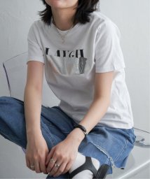 VENCE　EXCHANGE(ヴァンス　エクスチェンジ)/ロゴ箔プリントコンパクトTシャツ/シルバー