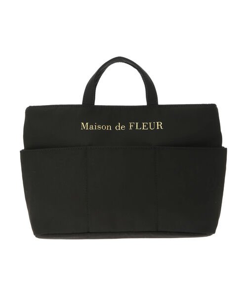 Maison de FLEUR(メゾンドフルール)/マルチポケットバッグインバッグ/ブラック