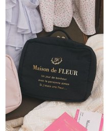 Maison de FLEUR(メゾンドフルール)/持ち手付きマルチポーチ/ブラック