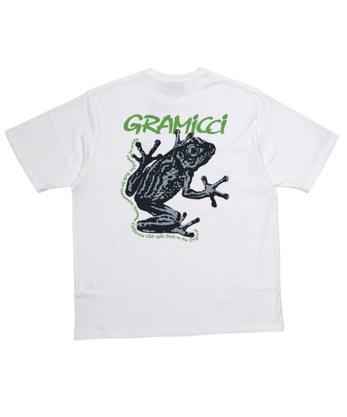 GRAMICCI(グラミチ)/GRAMICCI グラミチ Tシャツ 半袖 スティッキーフロッグ メンズ STICKY FROG TEE ホワイト グレー 白 G4SU－T072/ホワイト