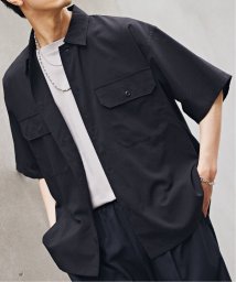 JOURNAL STANDARD relume Men's(ジャーナルスタンダード　レリューム　メンズ)/《予約》"イージーケア" TECH－LINEN 半袖CPOシャツ/ブラック