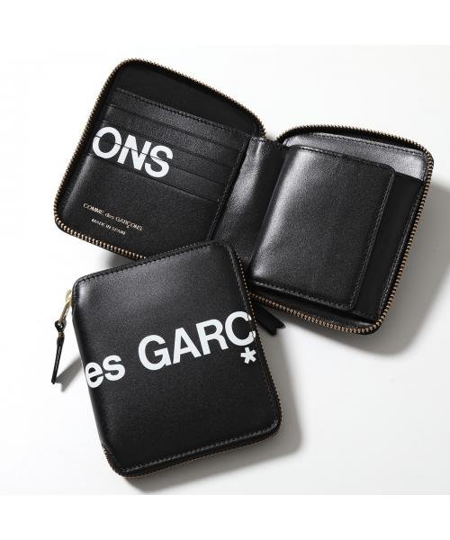 COMME des GARCONS(コムデギャルソン)/COMME DES GARCONS 二つ折り財布 ミニ財布 SA2100HL HUGE LOGO/ブラック