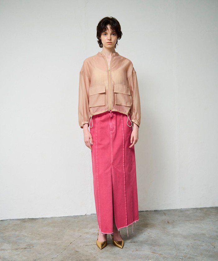 GRACECONTINENTAL シアードレープブルゾン ベージュ 36