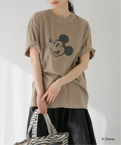 journal standard  L'essage (ジャーナルスタンダード　レサージュ)/《追加予約3》MICKEY/ピグメントTシャツ/ベージュ