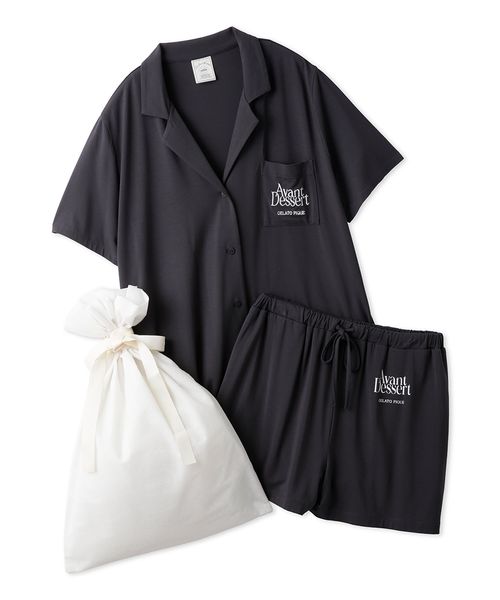 COOLレーヨンデザートロゴシャツ＆ショートパンツSET 接触冷感