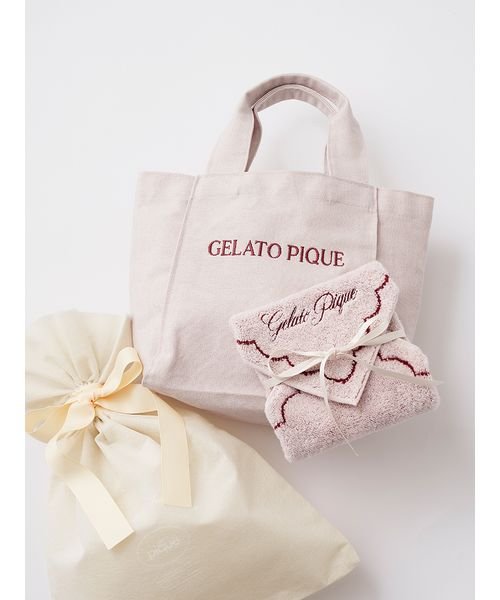gelato pique(gelato pique)/【ラッピング済み】ランチトート＆ハンドタオルSET/PNK