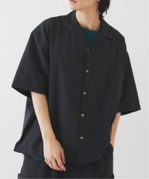 417 EDIFICE(フォーワンセブン　エディフィス)/《予約》サッカーオープンカラーシャツ/ブラック