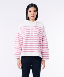 LACOSTE/ミラノリブニットボーダーフーディー/505206924