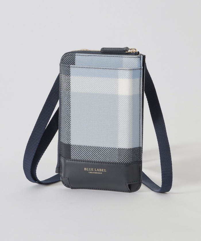 ブルーレーベルクレストブリッジ　クレストブリッジチェックPVCスマホポシェット クレストブリッジチェックPVCスマホポシェット(505859240)｜阪急