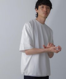 nano・universe(ナノ・ユニバース)/シルケットサッカーワイドTシャツ 半袖/ホワイト