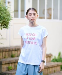 CARA　O　CRUZ(キャラ・オ・クルス)/洗える ロゴTシャツ/ショッキングピンク