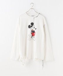 JOINT WORKS(ジョイントワークス)/DISCOVERED “Disney Collection”< Mickey > Looping Damage Cutsewn/ホワイト