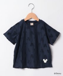 petit main/【Disney】パイルジャガード柄Tシャツ/506098925