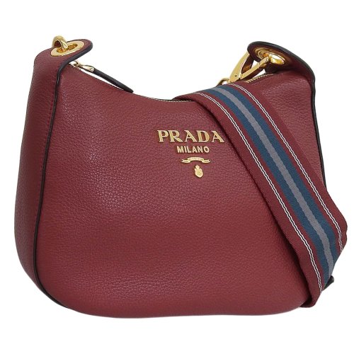 PRADA(プラダ)/PRADA プラダ VITELLO PHENIX レザー バッグ/レッド