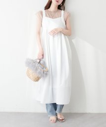 OLIVE des OLIVE/肩ひもギャザーキャミワンピース　ワンピース　キャミワンピ　ロングワンピース　オフィス　春/506103549