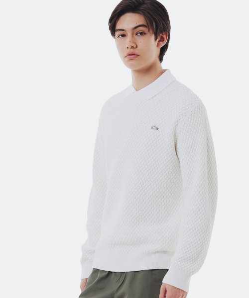 バスケットニットクルーネックセーター 