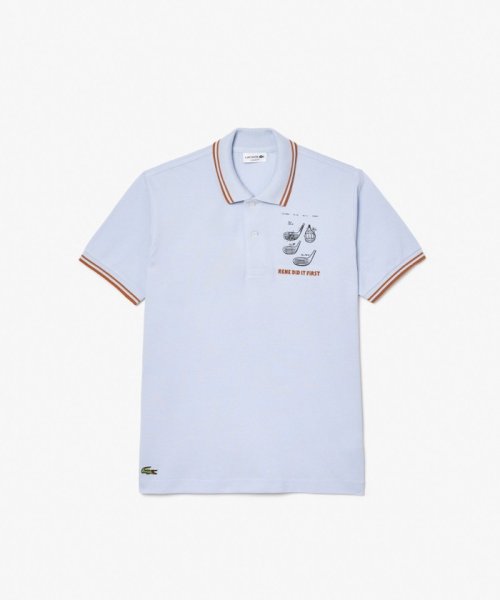 LACOSTE UNISEX(ラコステ　ユニセックス)/オーガニックコットン 鹿の子 RENE DID IT FIRSTポロシャツ/ライトブルー