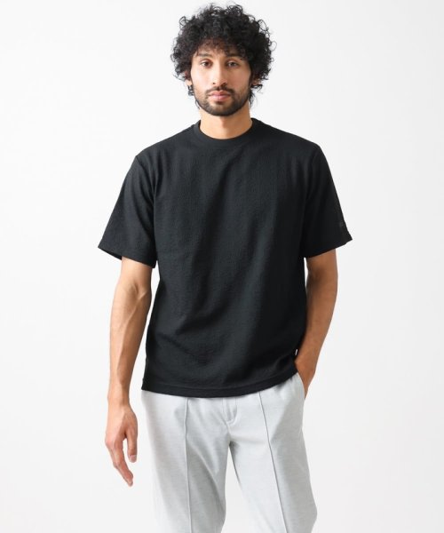 MICHEL KLEIN HOMME(ミッシェルクランオム)/ニット半袖Tシャツ セットアップ 24SS/ブラック（94）