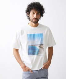 MICHEL KLEIN HOMME(ミッシェルクランオム)/プリント半袖カットソー 24SS/ホワイト（90）