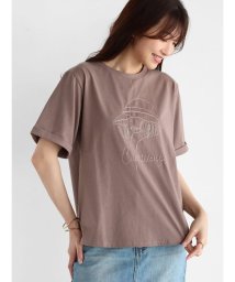 Vin(ヴァン)/レディモチーフハーフスリーブTシャツ/モカ