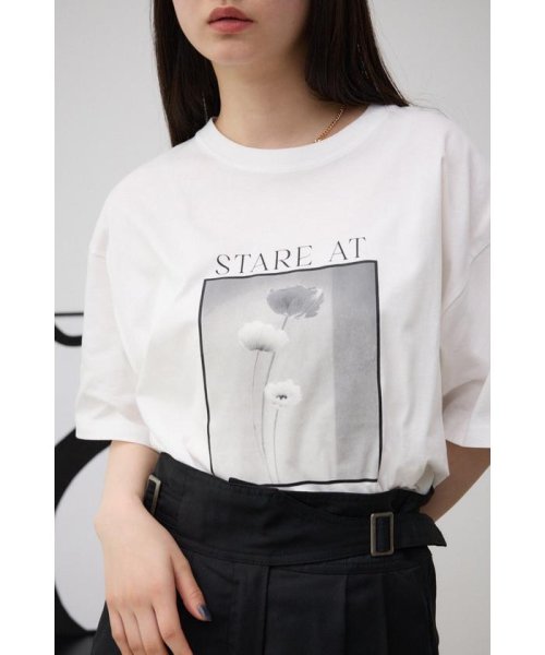 AZUL by moussy(アズールバイマウジー)/フロントフォトTシャツ/柄GRY5
