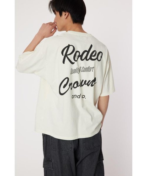 RODEO CROWNS WIDE BOWL(ロデオクラウンズワイドボウル)/メンズRCS加工カラーTシャツ/WHT