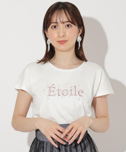 WILLSELECTION(ウィルセレクション)/Etoile刺繍パールロゴゆるTシャツ/オフホワイト