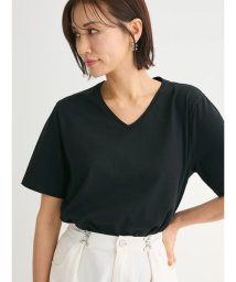 Green Parks(グリーンパークス)/汗染み防止VネックTシャツ/ブラック