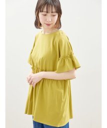 Samansa Mos2(サマンサ　モスモス)/【抗菌防臭】ブラウスみたいなフリルカットTシャツ/マスタード