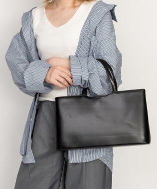 SVEC/トートバッグ レディース 大人 スクエアバッグ オフィスカジュアル ビジネスバッグ ハンドバッグ かっこいい かわいい おしゃれ 可愛い 韓国ファッション 黒/506104771