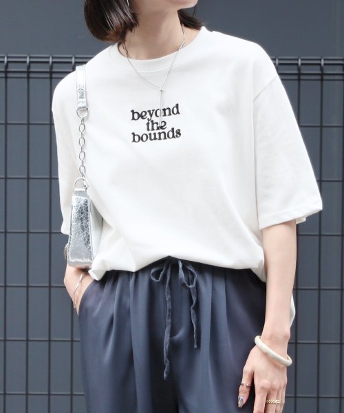 reca(レカ)/ロゴ刺?半袖Tシャツ(R24130－k)/オフホワイト