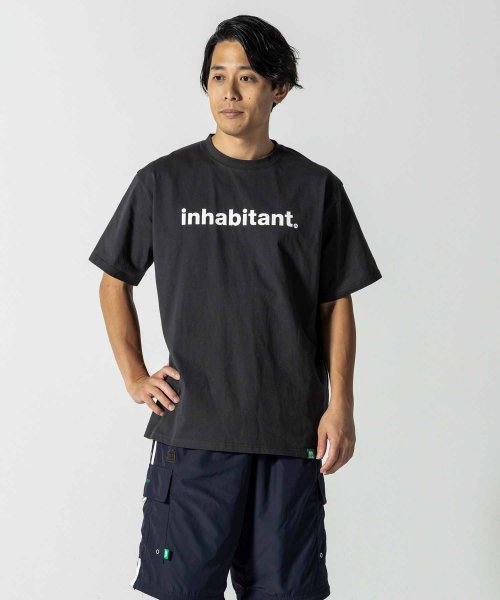 inhabitant(inhabitant)/inhabitant(インハビタント) Basic Logo T－shirts ロゴTシャツ カジュアルファッション サーフィン レジャー スケートボード/ブラック