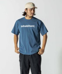inhabitant(inhabitant)/inhabitant(インハビタント) Basic Logo T－shirts ロゴTシャツ カジュアルファッション サーフィン レジャー スケートボード/ブルー