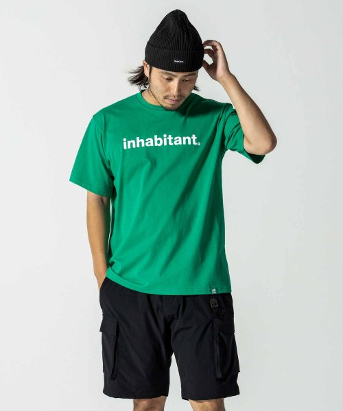 inhabitant(inhabitant)/inhabitant(インハビタント) Basic Logo T－shirts ロゴTシャツ カジュアルファッション サーフィン レジャー スケートボード/グリーン