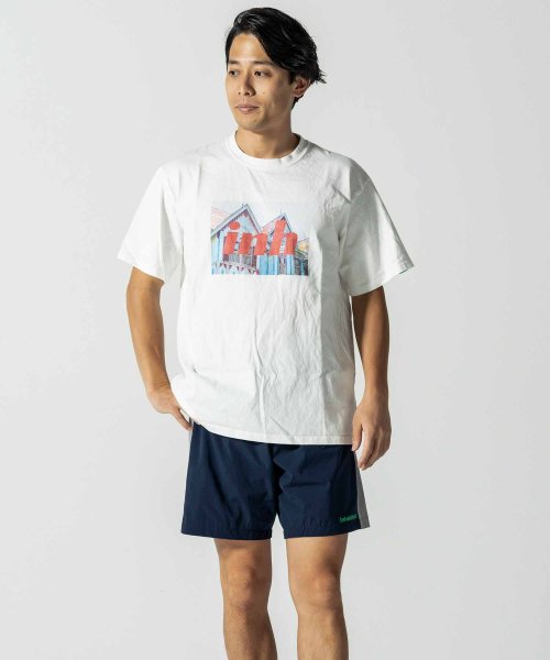 inhabitant(inhabitant)/inhabitant(インハビタント) Inhabitant house T－shirts ロゴアレンジTシャツ カジュアルファッション サーフィン レジャー /ホワイト