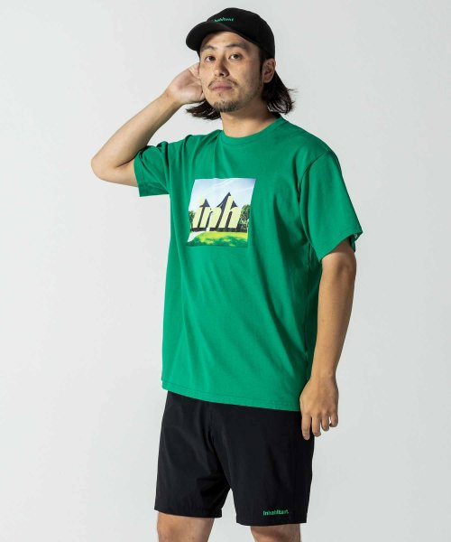 inhabitant(inhabitant)/inhabitant(インハビタント) Inhabitant house T－shirts ロゴアレンジTシャツ カジュアルファッション サーフィン レジャー /グリーン