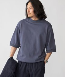 SHIPS MEN(シップス　メン)/【SHIPS別注】THYARD: スーピマコットン インレー モックネック Tシャツ/ライトブルー