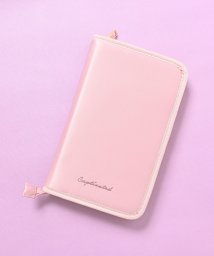 Honeys(ハニーズ)/多ポケットマルチポーチ 推し活 マルチケース 母子手帳ケース ブック型 /ピンク