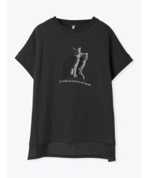 Hare no hi/天竺フレンチキャットTシャツ/506105202