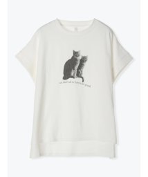 Hare no hi(ハレノヒ)/天竺フレンチキャットTシャツ/オフホワイト