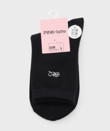 PINK-latte(ピンク　ラテ)/15cmショート丈ソックス/ブラック（019）